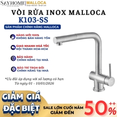 Vòi rửa chén inox MALLOCA K103-SS dây rút - Hàng chính hãng
