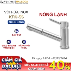 Vòi rửa chén inox MALLOCA K110-SS dây rút - Hàng chính hãng