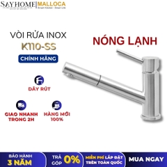 Vòi rửa chén inox MALLOCA K110-SS dây rút - Hàng chính hãng