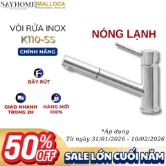 Vòi rửa chén inox MALLOCA K110-SS dây rút - Hàng chính hãng