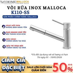 Vòi rửa chén inox MALLOCA K110-SS dây rút - Hàng chính hãng