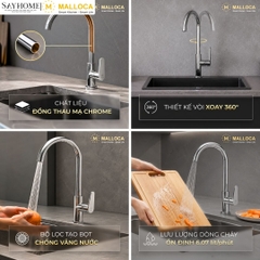 Vòi rửa chén mạ Chrome Malloca K1603CL tại thành phố Hồ Chí Minh