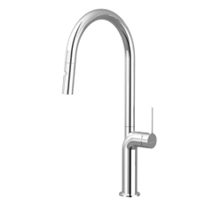 Vòi rửa chén MALLOCA K2203-CR dây rút mạ Chrome 2 nguồn nóng, lạnh - Hàng chính hãng