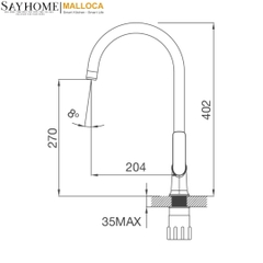 Vòi rửa chén mạ Chrome Malloca K77C tại thành phố Hồ Chí Minh