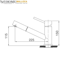 Vòi rửa chén inox dây rút Malloca K110-SS tại thành phố Hồ Chí Minh