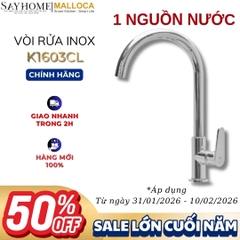 Vòi rửa chén MALLOCA K1603CL mạ Chrome - Hàng chính hãng