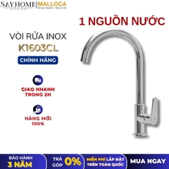 Vòi rửa chén MALLOCA K1603CL mạ Chrome - Hàng chính hãng