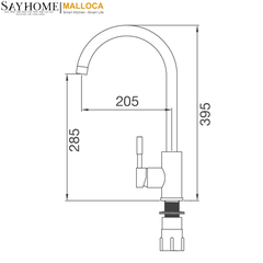 Vòi rửa chén inox một nguồn nước Malloca K569-C tại thành phố Hồ Chí Minh