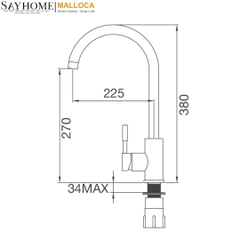 Vòi rửa chén inox Malloca K569-SN tại thành phố Hồ Chí Minh
