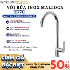 Vòi rửa chén MALLOCA K77C mạ Chrome - Hàng chính hãng