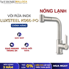 Vòi rửa chén MALLOCA LuxSteel K066-PO dây rút - Hàng chính hãng