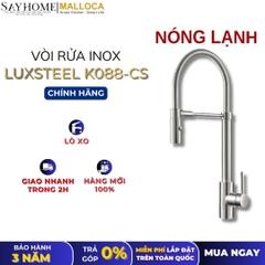 Vòi rửa chén MALLOCA LuxSteel K088-CS dây lò xo - Hàng chính hãng