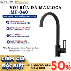 Vòi rửa chén MALLOCA MF-040 đồng thau sơn giả đá màu đen - Hàng chính hãng