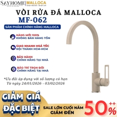 Vòi rửa chén MALLOCA MF-062 đồng thau sơn giả đá màu kem - Hàng chính hãng