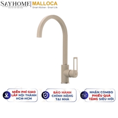 Vòi rửa chén MALLOCA MF-062 đồng thau sơn giả đá màu kem - Hàng chính hãng