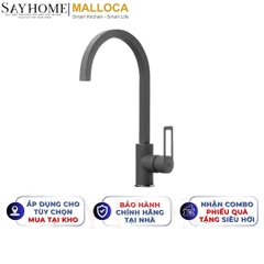 Vòi rửa chén MALLOCA MF-073 đồng thau sơn giả đá màu xám - Hàng chính hãng