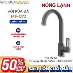 Vòi rửa chén MALLOCA MF-073 đồng thau sơn giả đá màu xám - Hàng chính hãng