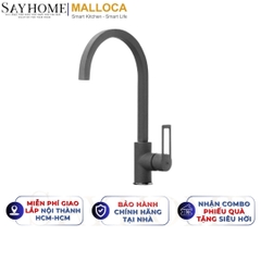Vòi rửa chén MALLOCA MF-073 đồng thau sơn giả đá màu xám - Hàng chính hãng