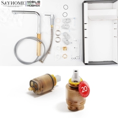 Vòi rửa chén NOBILI TABLE NB242 dây rút 2 chế độ - Hàng chính hãng