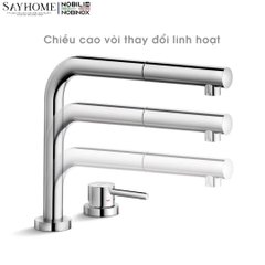 Vòi rửa chén NOBILI TABLE NB242 dây rút 2 chế độ - Hàng chính hãng