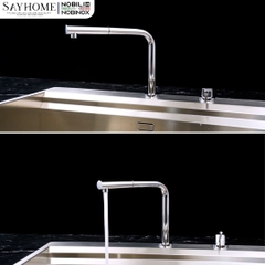 Vòi rửa chén NOBILI TABLE NB242 dây rút 2 chế độ - Hàng chính hãng