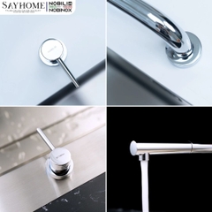 Vòi rửa chén NOBILI TABLE NB242 dây rút 2 chế độ - Hàng chính hãng