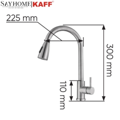 Vòi rửa Inox KAFF KF-FC8602 - Bảo hành chính hãng 3 năm