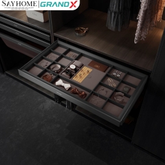 Ngăn kéo GrandX XM.80C/90C chuyên dụng đựng đồ trang sức bọc da cao cấp  - Hàng chính hãng