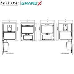 Tủ đồ khô GrandX XPR.2450T titanium cánh mở mini - Hàng chính hãng
