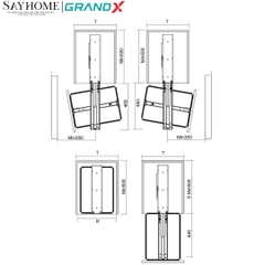 Tủ đồ khô GrandX XPR.400T titanium cánh rút/xoay titanium - Hàng chính hãng