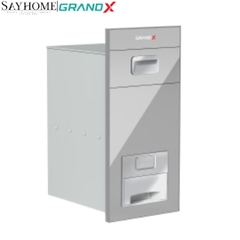Thùng gạo GrandX XR.G302B/302G/302M mặt kính nút nhấn - Hàng chính hãng