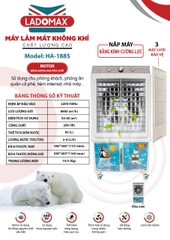 Máy quạt làm mát hơi nước 85L LADOMAX HA-1885 PHÍM CƠ  - Chính hãng