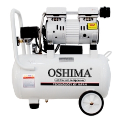 Máy nén khí Oshima 24L 2.0HP Trắng sữa Điện 1 pha (không dầu, chậm, dây đồng)