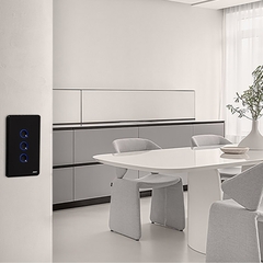 Công tắc cảm ứng nhà thông minh FPT Smart Home Athena chữ nhật màu đen 3 nút