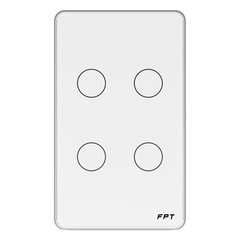 Công tắc cảm ứng nhà thông minh FPT Smart Home Athena chữ nhật màu trắng 4 nút
