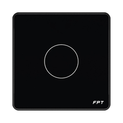 Công tắc cảm ứng nhà thông minh FPT Smart Home Athena vuông màu đen 1 nút