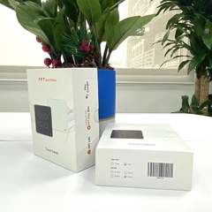 Công tắc cảm ứng nhà thông minh FPT Smart Home Athena vuông màu đen 4 nút