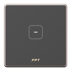 Công tắc cảm ứng nhà thông minh FPT Hera vuông 1 nút màu đen