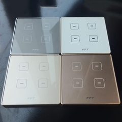 Công tắc cảm ứng nhà thông minh FPT Hera vuông 4 nút màu trắng