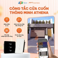 Công tắc cửa cổng, cửa cuốn nhà thông minh Athena chữ nhật màu đen