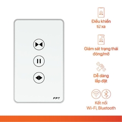 Công tắc cửa cổng, cửa cuốn nhà thông minh Leto chữ nhật màu trắng
