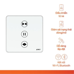 Công tắc cửa cổng, cửa cuốn nhà thông minh Leto vuông màu trắng