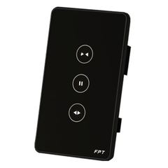 Công tắc điều khiển rèm cửa nhà thông minh FPT chữ nhật màu đen Zigbee
