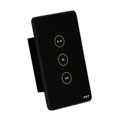 Công tắc điều khiển rèm cửa nhà thông minh FPT chữ nhật màu đen Zigbee