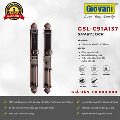 Khóa thông minh cổ điển Giovani GSL-C91A137