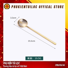 Thìa inox 304 mặt cười sáng tạo thìa cà phê khuấy thìa vàng thìa tròn kem thìa thìa súp nhỏ của trẻ em - Phukientuiloc
