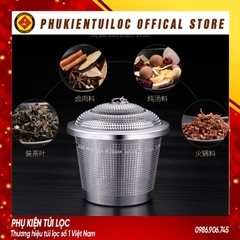 Lọc trà inox cao cấp 304 hình trụ, có dây treo, không gỉ, nhiều kích thước