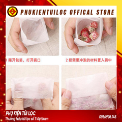 Combo 100 túi lọc trà sợi ngô có dây rút-nhiều kích thước