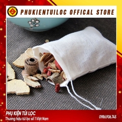 Combo 10 túi lọc trà, lọc gia vị bằng vải cotton 100% (8x10cm)