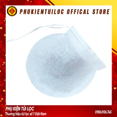 Combo 100 túi lọc giấy hình trống có dây rút lọc trà hoa, trà bột, cafe, bột thảo dược